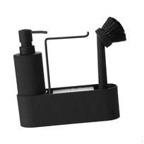 Kitchen Soap Dispenser Set 3 in1 Towel Rack Convenient Countertop Storage Organizer Dish and Hand