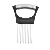 Black Onion Cutter Holder Stainless Steel Meat Tenderizer Portable Food Slicers Assistant  Tomato juoda