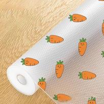 Transparent Kitchen Cabinet Mat EVA Drawer Mat Reusable Flower Cuttable Mat  Drawer 30cm Width-Carrot