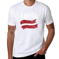 Latvija Latvian Flag Vintage Graphic Latvia Lovers Tourists Souvenir Cool National Gift Tshirt Sublime Cotton T Shirt Unisex S