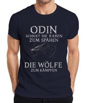 Odin Sends Ravens Wolves Fighting Vikings Saying Norse Runes Unisexs Tshirt S