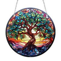 Suncatcher Panel Sun Catchers Wall Hanging Decor with Chain and Hook Acrylic Home Decoration Panel Door Sign Hanging Decoration