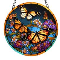 Suncatcher Panel Sun Catchers Wall Hanging Decor with Chain and Hook Acrylic Home Decoration Panel Seaside Lighthouse Waterproof