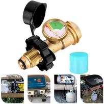 POL Propane Tank Adapter with Gauge Converts POL LP Tank Service Valve To QCC1/Type 1 for Propane Cylinder BBQ Gas Grill Heater China Mainland