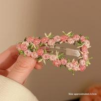 Lovely Pink Heart Flower Star Geometric Hair Clip for Women Elegant Hair Ornament 03