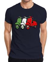 Italy Retro Scooter Flag Scooter Vintage Vespa Style Lifestyle Unisexs TShirt S