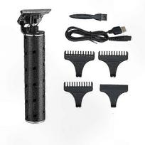 Men's Cordless Hair & Beard Trimmer Kit, 0mm Zero Gap T-Blade Liners & Edgers for Bald Fades