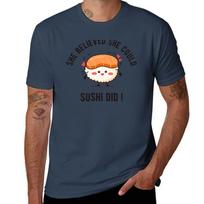 She Believed She Could Sushi Did Burger TShirt Street Art Print Tee Shirt S