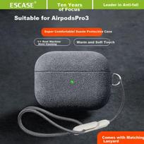 AirPods Pro 3 Protective Case, Apple Pro 3 Earphone Cover, Plush Anti-Dust Anti-Fingerprint Premium Niche Shell, Comfortable Feel, High-End Gray