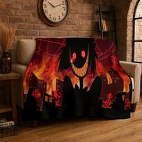 3D Animacinis H-Hazbin Hotel Charlie Flanelinis pledas Minkštas Šiltas Mesti pledas Miegamajam Svetainei Lovai Kelionei Stovyklavimui Iškylai 75x90cm