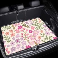 Vibrant Floral Patterns Car Trunk Mats Non-Slip And Durable Cargo Liner with Distinctive Designs Waterproof Car Trunk Floor Mats 75*100cm