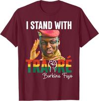 I Stand With Burkina Faso-Ibrahim Traoré Traore Burkina Faso Pan-African T-Shirt XL