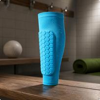 Shin Guard Sleeve Hexagonal Pattern Honeycomb Pullon Sports Protection for Football,