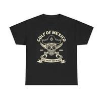 Gulf Of Mexico Graphic T Shirt Resist Pirate Unisex Heavy Cotton Tee XXL