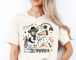 Trump Shirt Cowboy Shirt Inauguration Trump Western Donald Trump Cowboy Trump Shirt MAGA T-Shirt Shirt Trump For President Funny Gifts S