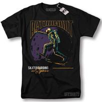 Skateboarding Astronaut Shirt Space Galaxy Cool Gift Graphic T-shirt M