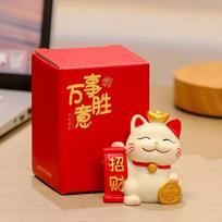 Chinese Style Maneki Neko Miniature Figure Cartoon New Years Decor  Tabletop Decoration Style A