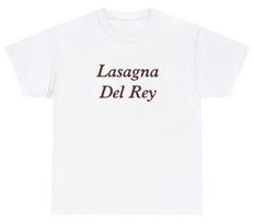 New Lasagna Del Rey T Shirt Funny Lana Del Ray Fan Parody Meme Gift Y2K Tee XL