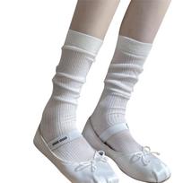Soft Knee High Socks Lovely Y2K Loose Socks Sweet Japanese Stockings Breathable Calf Socks Summer Socks for Women Girls
