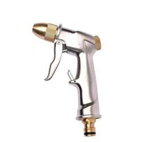 Metal Water Spray Gun Adjustable Nozzle for Car Washing Garden Watering with 4/1 Water Hose Quick Connector