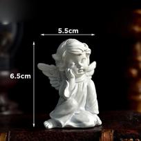 Decorative No odor Small Decorative Resin Crafts Peaceful Prayer Flower Fairy Sculpture Desktop Ornaments Angel Figurine