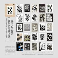 Self Adhesive Postage Stamp Stickers Embossed Texture Decorative Paper Stickers  Scrapbooking Style 2