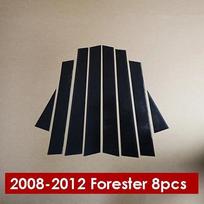 Glossy Black Car Window B Pillar Cover Trim Stickers for Subaru Forester XV Outback FOR FORESTER 2008-12 raudona