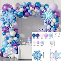 115PCS Ice and Snow Themed Balloon Garland Arch Kit Birthday Shower Decorations, Wedding, Bridal Shower, Anniversary Decorations Other