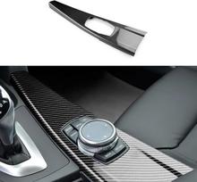 Carbon Fiber Style Multimedia Panel Trim Cover for BMW F30 F31 F32 F34 F36 3 Series 4 Series Center Console Multimedia Panel juoda