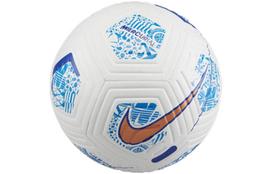 Nike 1 3 4 Size 5 Ball Soccer Ball Rubber Machine Stitched Soccer Ball Unisex 100 White/Metallic Copper/Harmony Blue DV2248 Size 5 Ball