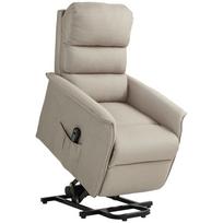 Relax Chair with Standing Aid, Adjustable Backrest/Footrest, Up to 120 kg, 66 x 90 x 96 cm, Beige 66 x 90 x 96 cm smėlis