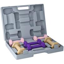 Dumbbell Set, Set of 6 Dumbbells with Weights, Steel Dumbbell Set, 1kg, 1.5kg, 2kg 41 x 30 x 8 cm
