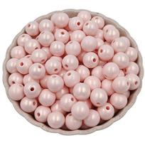 40vnt/20vnt 8/10mm saldainių spalvos akrilo apvalus tarpiklis laisvi rutuliukai karoliukai papuošalams gaminti amatų kūrimas dekoravimui 8mm 40Pcs šviesiai rausvos spalvos
