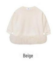 Girls' Velvet-Lined Mesh Petal Sweatshirt - Long-Sleeve Autumn/Winter 2025 Size 15: 120-130 cm