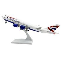 1/250 mastelio žaisliniai lėktuvai B747 British Airline dervos lėktuvo modelis 30cm metalinis lėktuvas su ratukais lėktuvo modelis kolekcionuojamas white