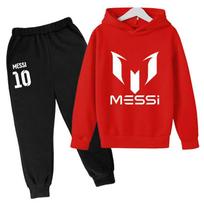 Cross-border Cartoon Print Hoodie & Sweatpants Set for Kids 140 cm raudona