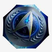 STAR TREK Savaime susilankstantis skėtis, Kelioninis skėtis, Patvarus plastiko ir geležies rėmas, Tinka lauko sąlygoms ir kasdieniam naudojimui, a0818133