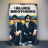 Vintažinis The Blues Brothers filmo metalinis plakatas Kolekcionuojamas geležinis ženklas Sieninis dekoras miegamajam Angliškas tekstas Retro Desi aluminum 20x30cm white