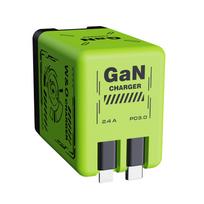Multi Functional Folding Adapter Charging Protection GaN 20W PD3.0 Fast Charger With Retractable Type-C Cable Portable General US
