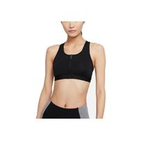 Nike Dri-FIT Swoosh Zip-Front Sports Bra Black For Women DD1206-010 XS