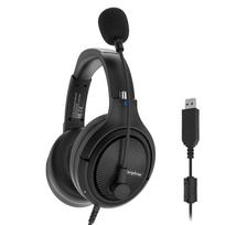 D6000ENC Active Noise Cancelling Over-Ear USB Headphones with Microphone for English Exams