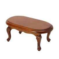 Dollhouse Teatable Multifunctional Retro Wooden Dollhouse Wooden Furniture Coffee Table for Playing