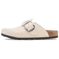 Birkenstock Boston Fashion Trend EVA Abrasion Resistant Closed Toe Slippers Women's Mother Of Pearl White 1030905 36