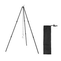 Camping Bonfire Tripod Aluminum Alloy Detachable Stand Stainless Steel Chain Cooking Pot Frame Tool Picnic Cooking Equipment