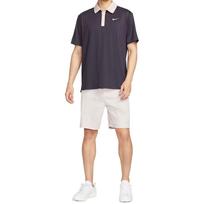 Nike Dri Fit T Shirts Men's Caviar Purple Polo Collar Moderate Straight Fit FZ7502-540 L