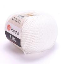 Mezgimo siūlai YarnArt Jeans 50g, spalva 1