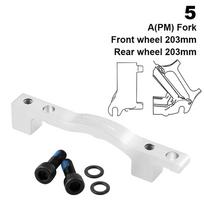 Aliuminio lydinio diskinio stabdžio konverterio adapteris a/B statramsčio adapterio laikiklis 140 mm 160 mm 180 mm 203 mm 5-Silver