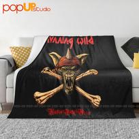 Running Wild Under Jolly Roger Crossbones Ultra-Soft Blanket Quilt Winter Sofa Cover Bed Covers Size: 75*100cm, Weight: 230 GSM black
