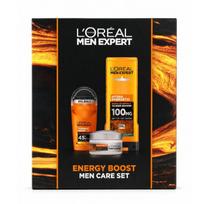 Loreal men expert energy boost zestaw prezentowy dla mężczyzn - antyperspirant roll-on 50ml + żel pod prysznic 400ml + krem do twarzy 50ml