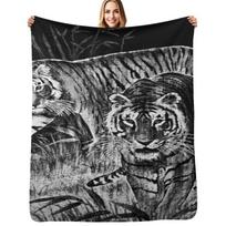 Cobija del Tigre Mexican Blanket Tiger Meme Throw Blanket Fade Resistant Durable Throw Blanket Size: 75*100cm, Weight: 230 GSM